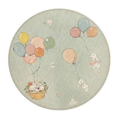 Tapis rond enfant ballons