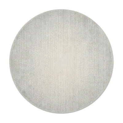Tapis Rond Imitation Cachemire Gris Chiné