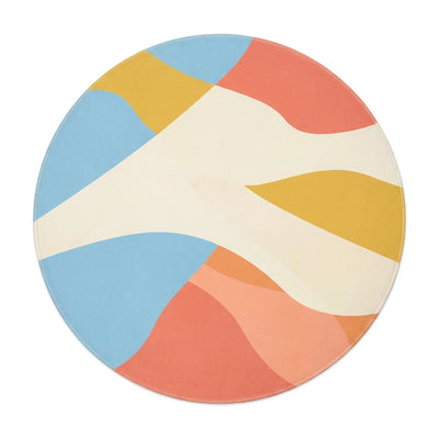 Tapis Rond Salle de Bain Corail Pastel