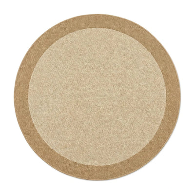 Tapis rond Wilton mid-century effet sisal beige