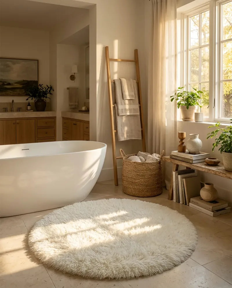 Tapis Rond Salle de Bain