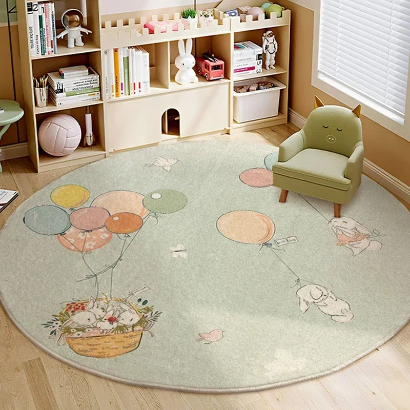 Tapis rond enfant ballons, vue produit