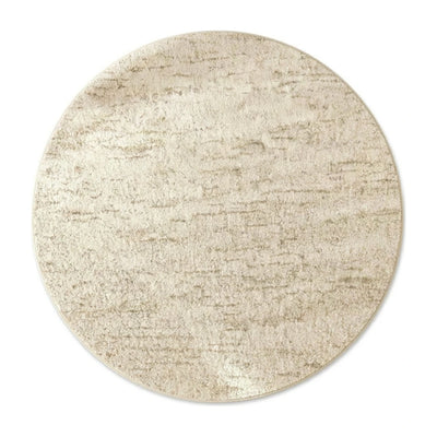 Tapis rond beige cercles concentriques