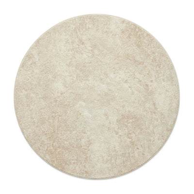 Tapis rond beige minimaliste uni