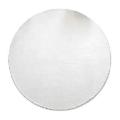 Tapis rond blanc uni peluche douce