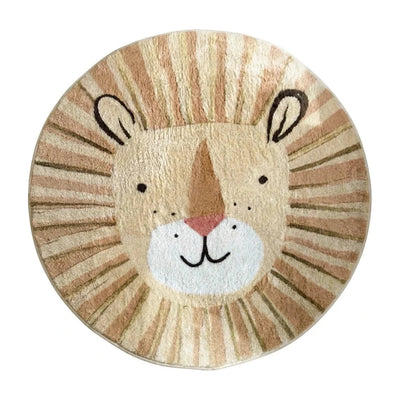 Tapis rond enfant lion