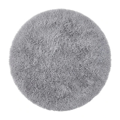 Tapis rond salle de bain gris