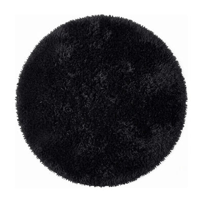 Tapis rond salle de bain noir