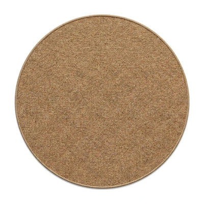 Tapis rond Wilton effet sisal caramel