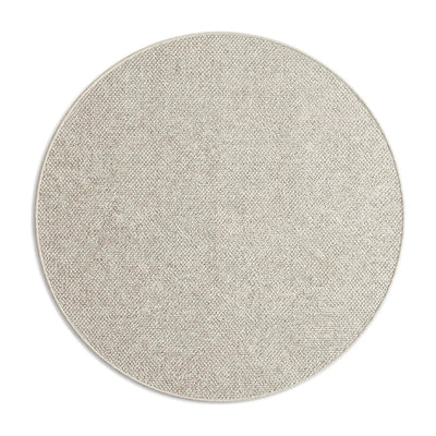 Tapis rond Wilton tissage plat écru