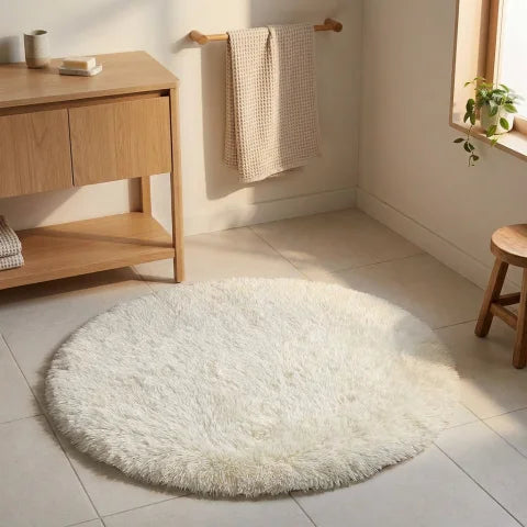 Tapis rond salle de bain