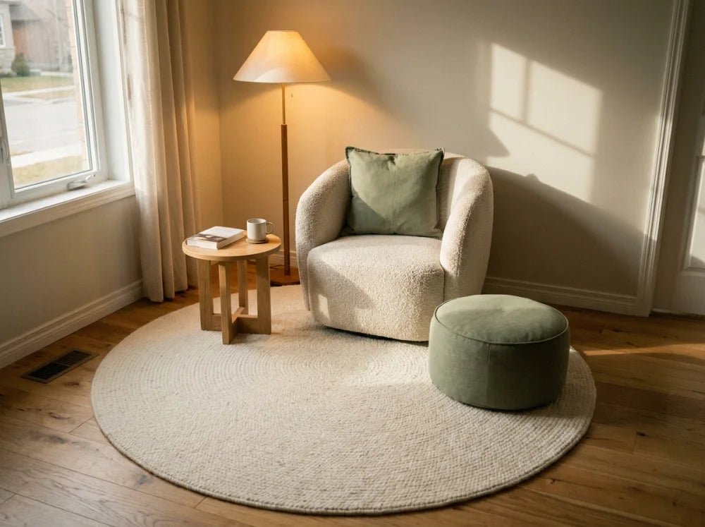 Où placer un tapis rond ?