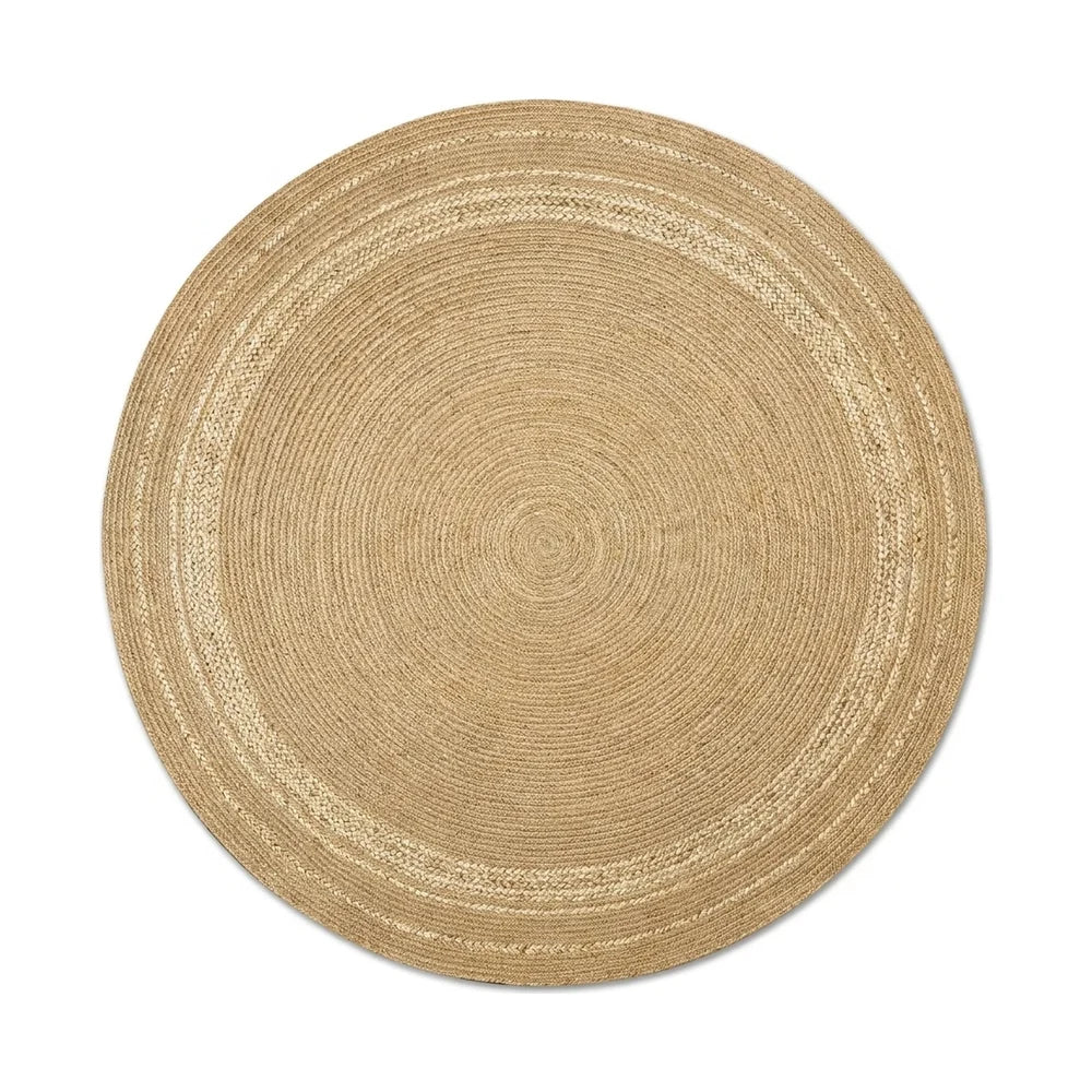 Tapis rond jute tressé main naturel | Rondea
